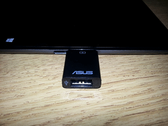 ASUS USB Adapter Connected to Tablet